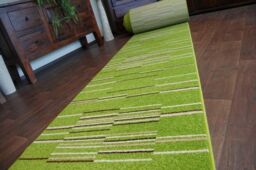 RugsX Heat-Set Fryz Runner in Green - Size: 70 cm x 350 cm - thumbnail 3