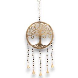 KDMD Indian Chimes - Large Tree of Life Bell Chimes in Gold - thumbnail 1