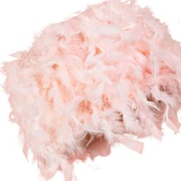 Happy Homewares Modern Designer Real Feather Drum Lamp Shade with Inner Cotton Lining in Pink - Size: 10 inches - thumbnail 2