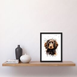 "Artery8 Wall Art Print Cockapoo Lovers Gift Watercolour Pet Portrait Painting Artwork Art Framed - Size: W12"" x H16""" - thumbnail 4
