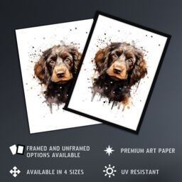 "Artery8 Wall Art Print Cockapoo Lovers Gift Watercolour Pet Portrait Painting Artwork Art Framed - Size: W12"" x H16""" - thumbnail 2