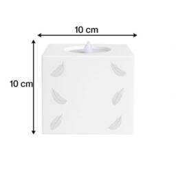 David Fischhoff Graveside Memorial Feather LED Candle Ornament Son in White - thumbnail 2