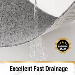 NESTLUNE Loofah Shower Mat Non-Slip Bath Mat Soft PVC Loofah Shower Mat in Grey - thumbnail 6