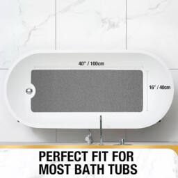 NESTLUNE Loofah Shower Mat Non-Slip Bath Mat Soft PVC Loofah Shower Mat in Grey - thumbnail 2