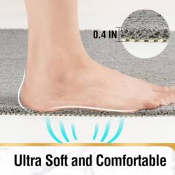 NESTLUNE Loofah Shower Mat Non-Slip Bath Mat Soft PVC Loofah Shower Mat in Grey - thumbnail 5
