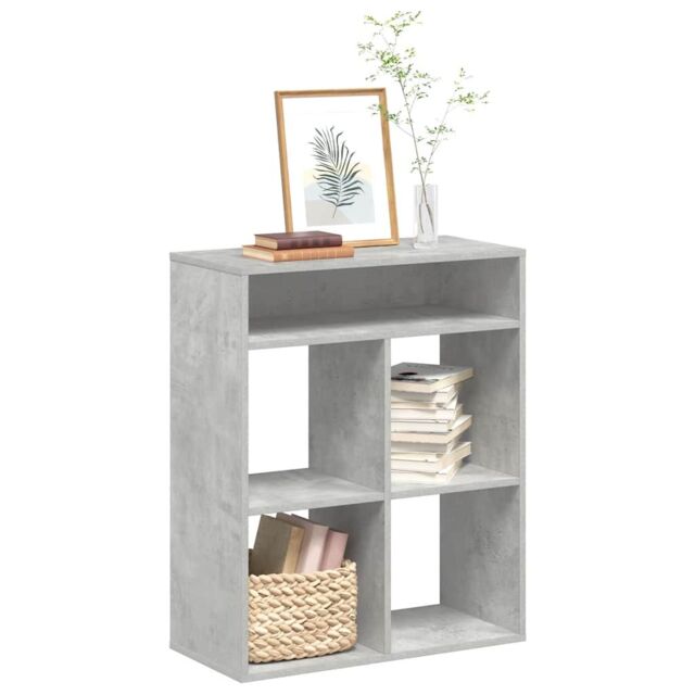 Berkfield Home Book Cabinet Concrete Grey 66x31x80 cm Engineered Wood - Size: 66 x 31 x 80 cm - image 1