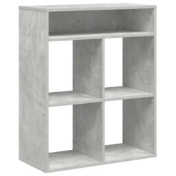 Berkfield Home Book Cabinet Concrete Grey 66x31x80 cm Engineered Wood - Size: 66 x 31 x 80 cm - thumbnail 2
