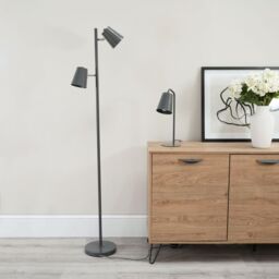 ValueLights Bibi 2 Way Adjustable Multi-Directional Metal Floor Lamp in Charcoal - thumbnail 5