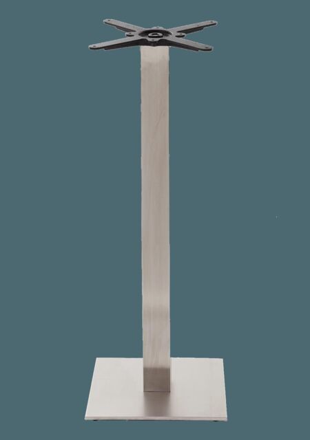 netfurniture Square stainless steel table base - Medium 1050 mm in Silver