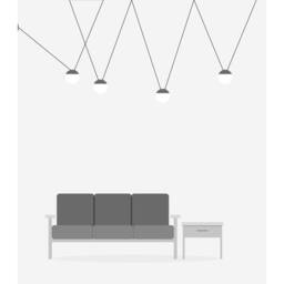 Netlighting Mine 4 Light Ceiling Pendant Wood Dark Grey E27 - thumbnail 2