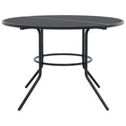 Berkfield Home Stackable Garden Chair Set 5 pcs Anthracite Powder-coated Steel in Black - thumbnail 6