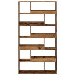 Berkfield Home Bookcase Old Wood 100x33x187.5 cm Engineered Wood in Brown - thumbnail 4