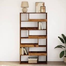Berkfield Home Bookcase Old Wood 100x33x187.5 cm Engineered Wood in Brown - thumbnail 3