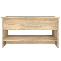 Berkfield Home Coffee Table Sonoma Oak 80x50x40 cm Engineered Wood in Brown - Size: 80 x 50 x 40 cm - thumbnail 6