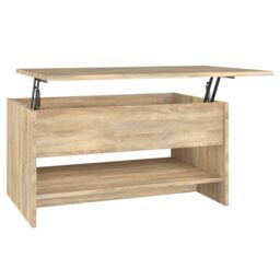 Berkfield Home Coffee Table Sonoma Oak 80x50x40 cm Engineered Wood in Brown - Size: 80 x 50 x 40 cm - thumbnail 2