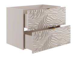 Vente-unique Textured Floating Vanity Unit - Beige - 80 Cm - RINAREL - thumbnail 6