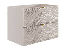 Vente-unique Textured Floating Vanity Unit - Beige - 80 Cm - RINAREL - thumbnail 5