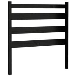 Berkfield Home Beautiful Bed Headboard Black 96x4x100 cm Solid Wood Pine - Size: 96 x 4 x 100 cm - thumbnail 3