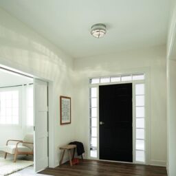 Netlighting Kichler Tollis Bowl Semi Flush Ceiling Light Brushed Nickel & White in Grey - thumbnail 5