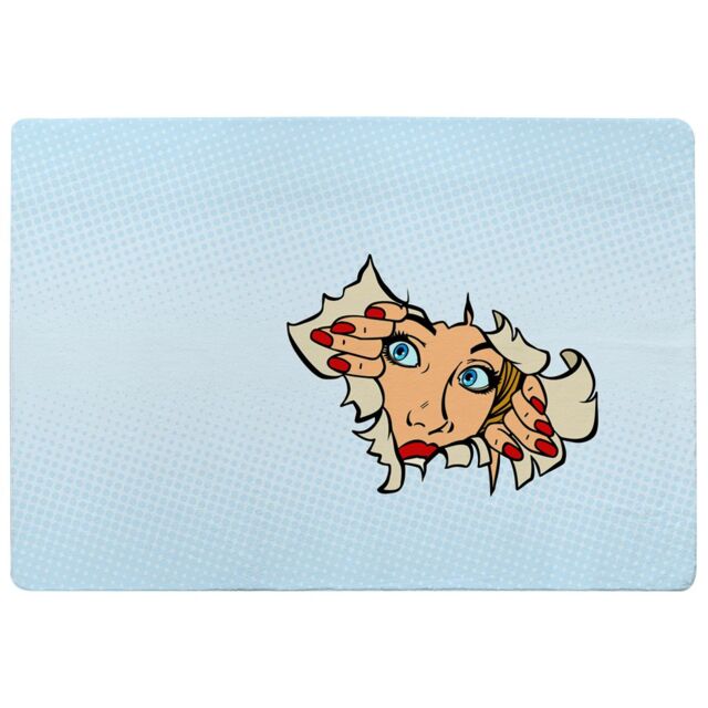 Benjamin Tate Design Comic Cartoon Pop Art Retro Designer Rug in Natural - Size: Large - image 1