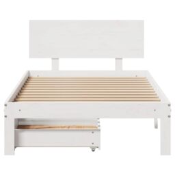 Berkfield Home Bed Frame with Drawers without Mattress White 90x190 cm Single - thumbnail 4