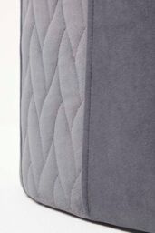 Homescapes Arundel Heart-Shaped Velvet Footstool with Storage in Grey - thumbnail 6