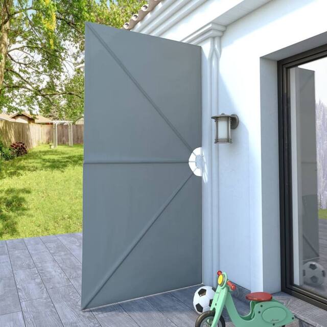 Berkfield Home Durable Collapsible Terrace Side Awning Grey 300x150 cm - image 1