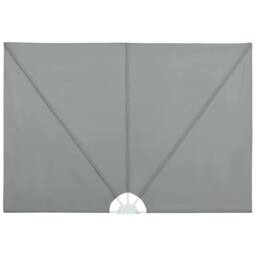 Berkfield Home Durable Collapsible Terrace Side Awning Grey 300x150 cm - thumbnail 3