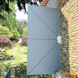 Berkfield Home Durable Collapsible Terrace Side Awning Grey 300x150 cm - thumbnail 4