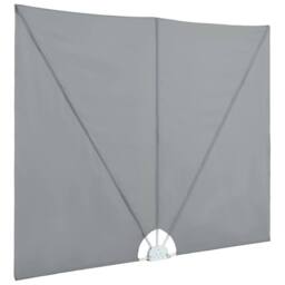 Berkfield Home Durable Collapsible Terrace Side Awning Grey 300x150 cm - thumbnail 5