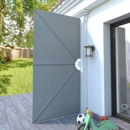 Berkfield Home Durable Collapsible Terrace Side Awning Grey 300x150 cm