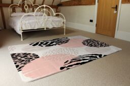 Benjamin Tate Design Abstract Geometrics With Animal Print & Circles Rug in Natural - Size: Large - thumbnail 3