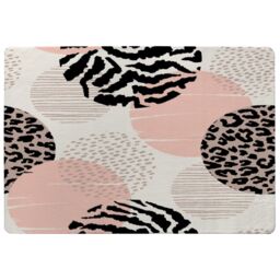 Benjamin Tate Design Abstract Geometrics With Animal Print & Circles Rug in Natural - Size: Large - thumbnail 1