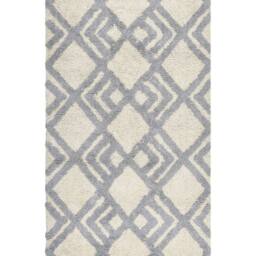 Wyld and Coco Hand-Tufted Cotton Rug 80 x 150 cm - Beige with Grey Geometric Pattern - Size: 80 cm x 150 cm - thumbnail 2