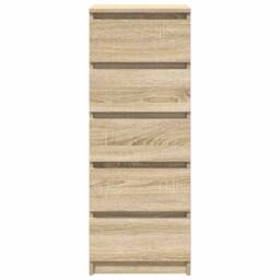 Berkfield Home Sideboard with Drawers Sonoma Oak 37.5x35x99 cm Engineered Wood in Light Brown - thumbnail 6