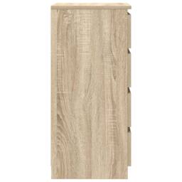 Berkfield Home Sideboard with Drawers Sonoma Oak 37.5x35x99 cm Engineered Wood in Light Brown - thumbnail 7