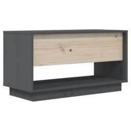 Berkfield Home TV Cabinet Grey 74x34x40 cm Solid Wood Pine - Size: 74 x 34 x 40 cm - thumbnail 6