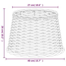 Berkfield Home Lamp Shade White √ò40x26 cm Wicker - Size: 40x26 cm - thumbnail 6