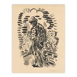 Artery8 Guilt Ink Drawing Arnold Weisz Kubincan Framed Wall Art Print in Beige - Size: A3 - thumbnail 3