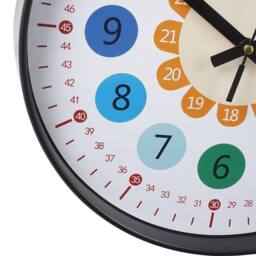 KORVIXA Silent & Non Ticking Quartz Sweep Round Wall Clock in Black - Size: 100 cm x 15 cm - thumbnail 5