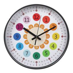 KORVIXA Silent & Non Ticking Quartz Sweep Round Wall Clock in Black - Size: 100 cm x 15 cm - thumbnail 1