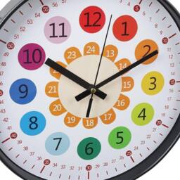 KORVIXA Silent & Non Ticking Quartz Sweep Round Wall Clock in Black - Size: 100 cm x 15 cm - thumbnail 4