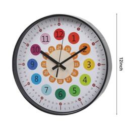 KORVIXA Silent & Non Ticking Quartz Sweep Round Wall Clock in Black - Size: 100 cm x 15 cm - thumbnail 2