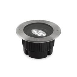 Netlighting Gea Power LED 9 Light Round Recessed Floor Light IP67 in Grey - thumbnail 1