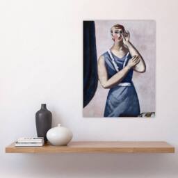 "Artery8 Valentine Tessier Portrait Painting Beckmann Wall Art Poster Print in Pink - Size: W18"" x H24""" - thumbnail 4