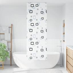 Berkfield Home Shower Roller Blind 70x240 cm Fabric Width 66 cm in White - thumbnail 3