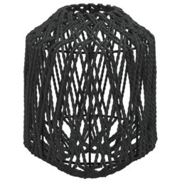 Berkfield Home Lamp Shade Black √ò23x28 cm Iron & Paper - Size: 23x28 cm - thumbnail 2