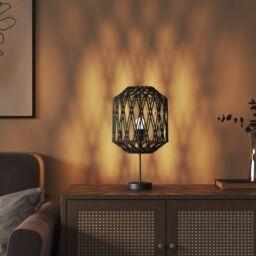 Berkfield Home Lamp Shade Black √ò23x28 cm Iron & Paper - Size: 23x28 cm - thumbnail 3