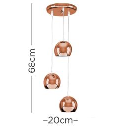 ValueLights Retro Eyeball Copper Ceiling Light Pendant - thumbnail 6