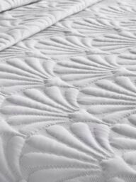 Serene 'Cavali' Pinsonic Microfibre Textured Warm Bedspread in White - thumbnail 3